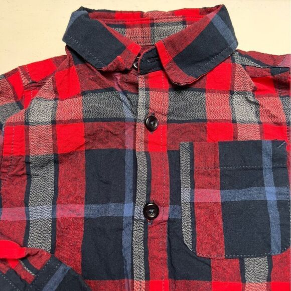 Sovereign Code Cotton Plaid Long Sleeve Shirt for Baby Boy 6-12 Months Old EUC - Picture 2 of 5